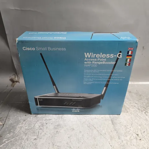 BOXED CISCO WIRELESS-G ACCESS POINT WITH RANGE BOOSTER WAP200