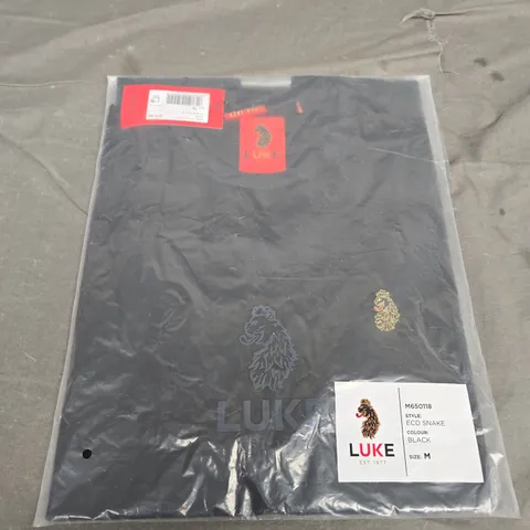 BAGGED LUKE 1977 ECO SNAKE TEE IN BLACK - SIZE M