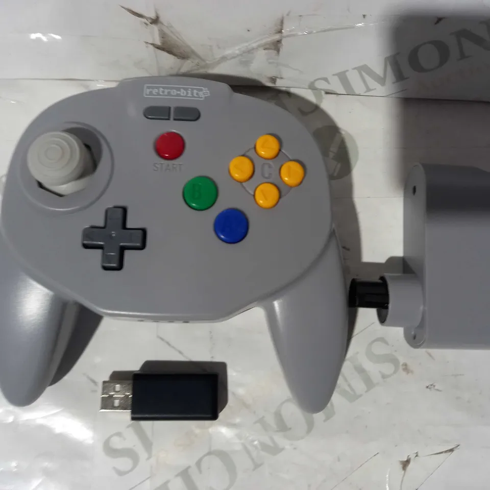 RETRO-BIT TRIBUTE 64 2.4GHZ WIRELESS CONTROLLER IN CLASSIC GREY - COMPATIBLE WITH N64 NINTENDO SWITCH & USB ENABLED DEVICES