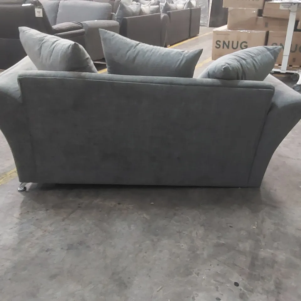 QUALITY DESIGNER DURY 2 SEATER FABRIC UPHOLSTERED SOFA