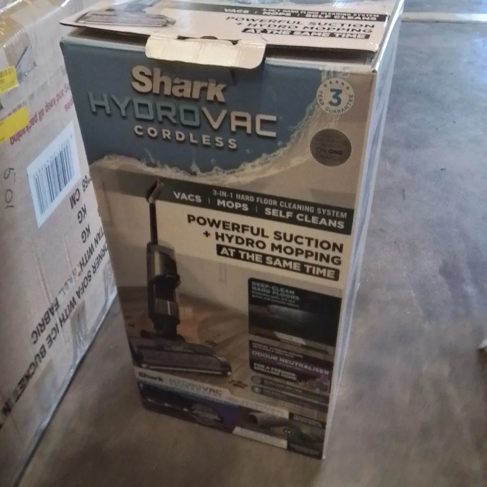 BOXED SHARK HYDROVAC CORDLESS HARD FLOOR CLEANER 