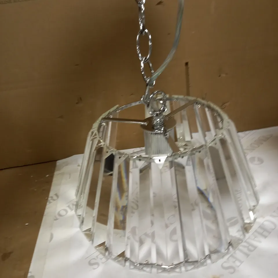 FRIEDA CEILING FITTING CHROME FINISH AND GLASS