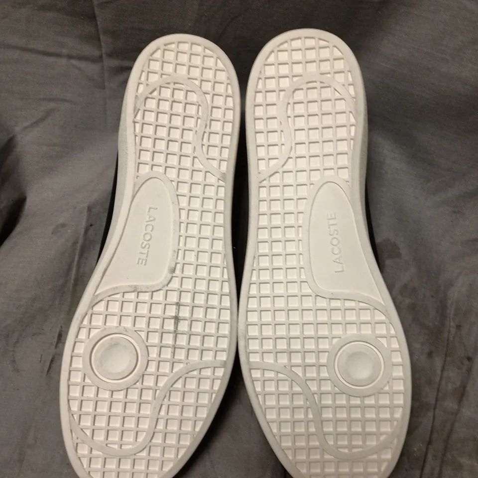 LACOSTE BASESHOT PRO 125 3 SMA LEATHER SNEAKERS – BLACK (UK 11)