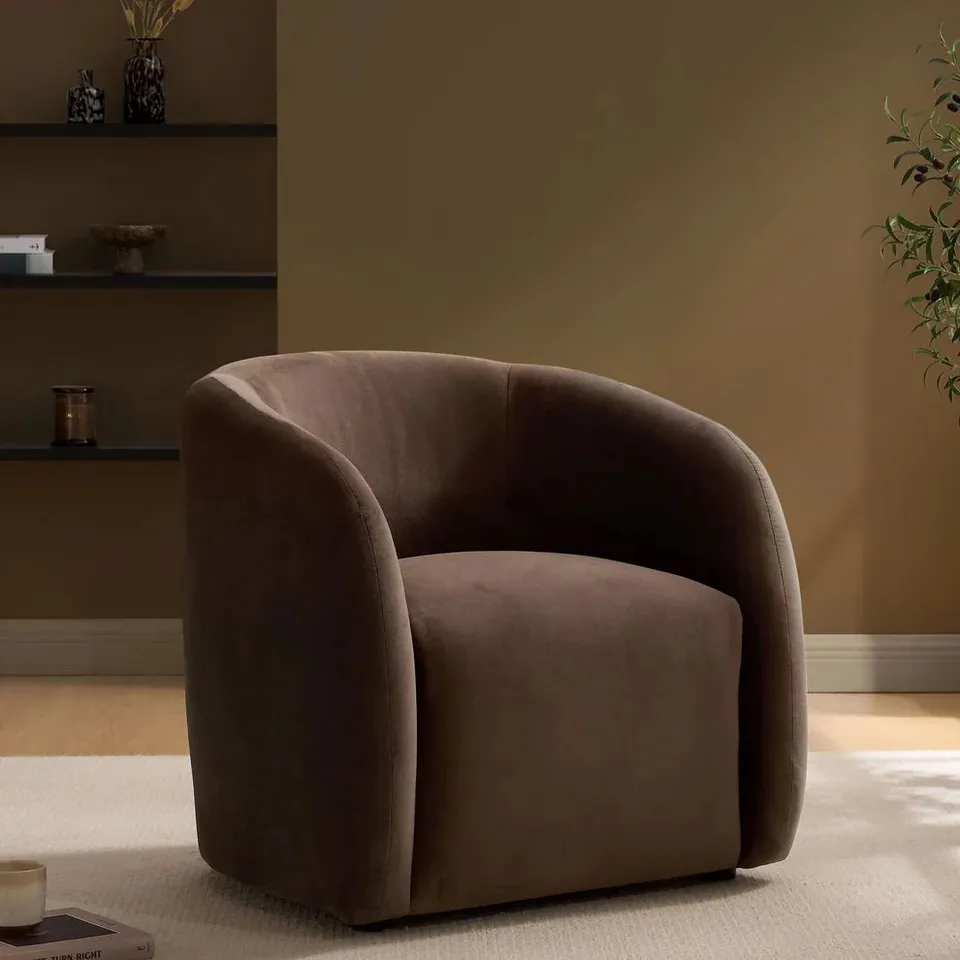 BOXED DUSK LIBERTY ACCENT CHAIR - CAPPUCCINO