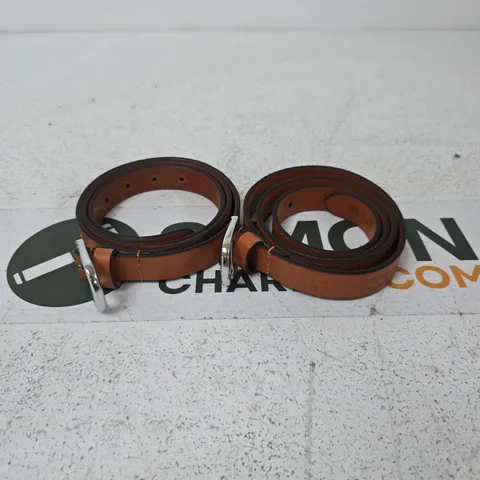 & MAISI LEATHER BELT DUO - SIZE UNSPECIFIED