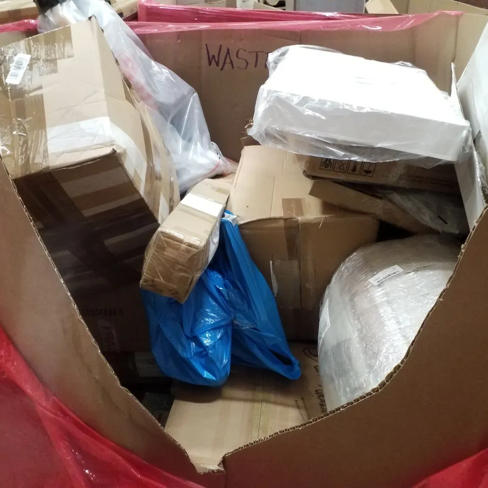PALLET CONTAINING VARIOUS ASSORTED BOXED HOUSEHOLD ITEMS TO INCLUDE: SMART TOWER FAN,STORAGE BOX, HAUCK STROLLER, TENT, EXTENDABLE WATER BRUSH 4.6M AND LOTS MORE UNMARKED BOXED ITEMS 