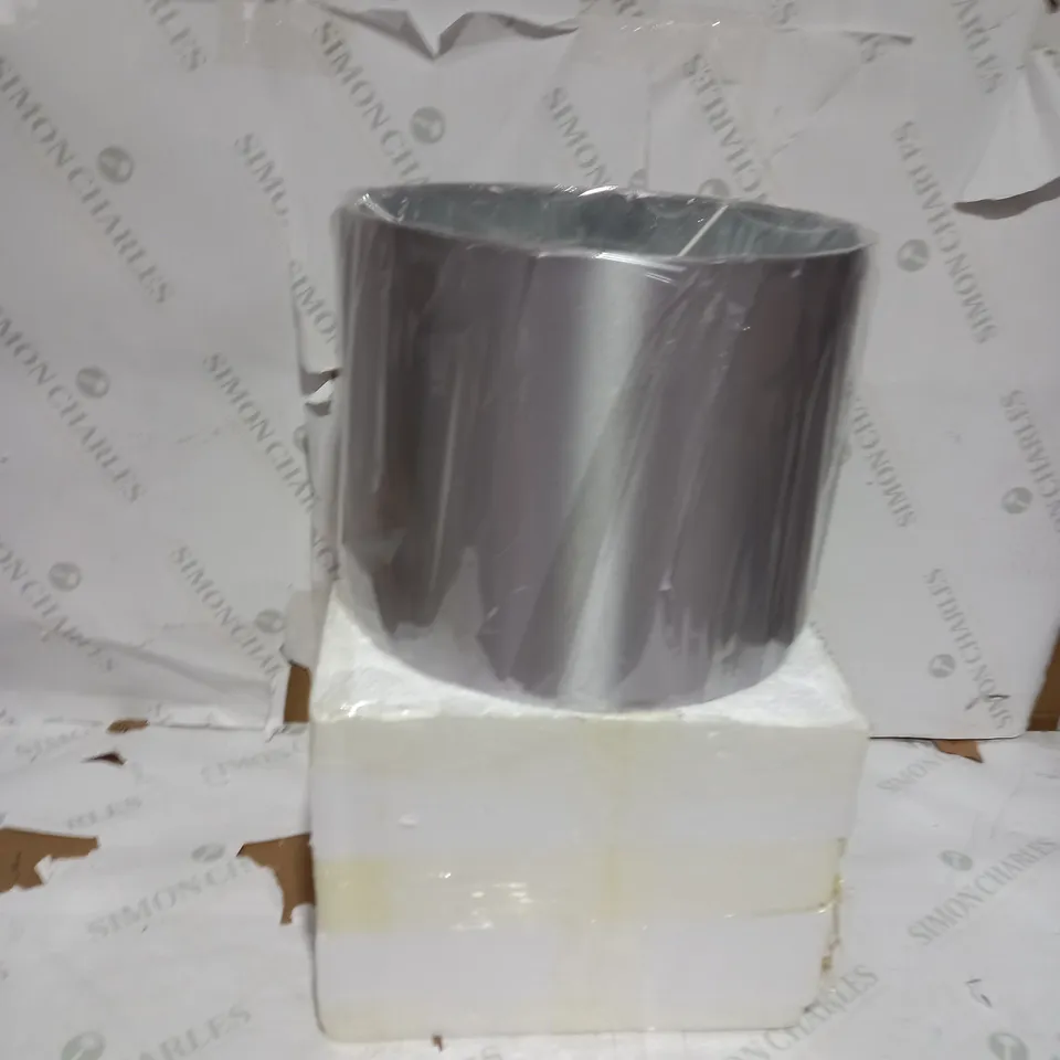 DESIGNER LAMP MIRRORED WITH GREY SHADE 