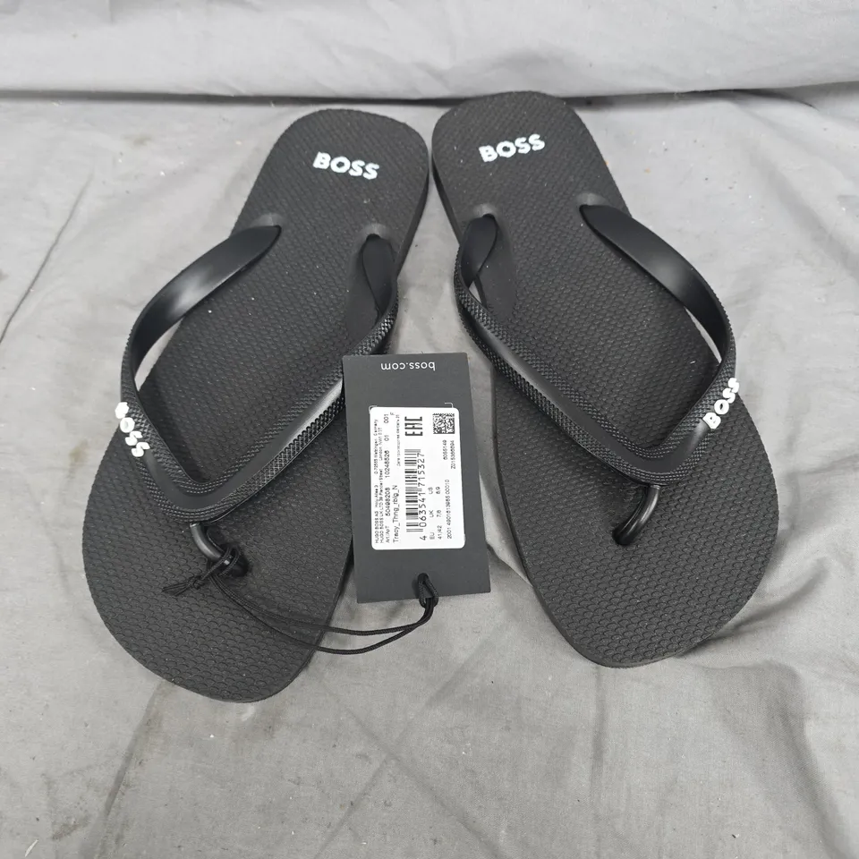 HUGO BOSS FLIP FLOPS – BLACK, MEN'S UK 7-8 (EU 41-42)
