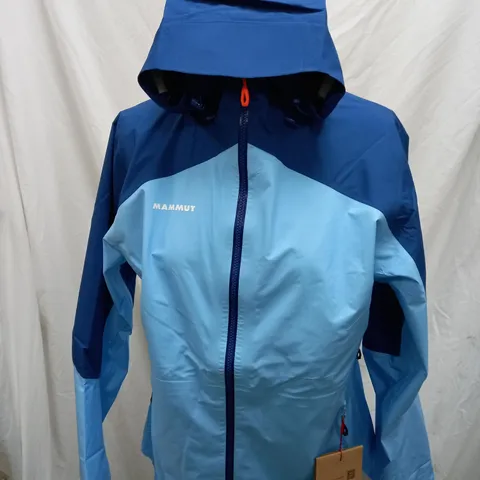 MAMMUT BLUE GORETEX HOODED WOMANS JACKET