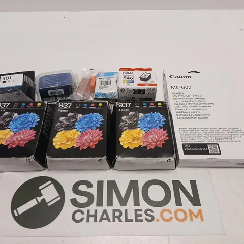 LARGE QUANTITY OF ASSORTED INK CARTRIDGES AND TONER