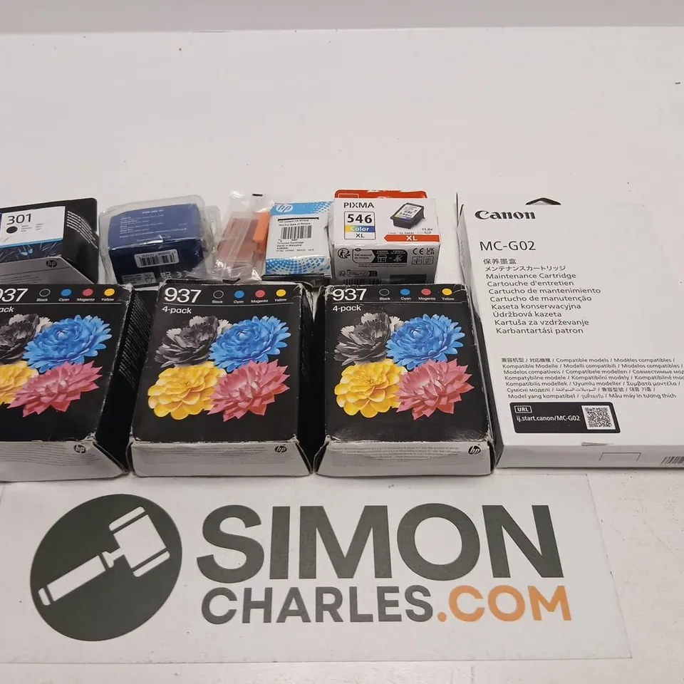 LARGE QUANTITY OF ASSORTED INK CARTRIDGES AND TONER