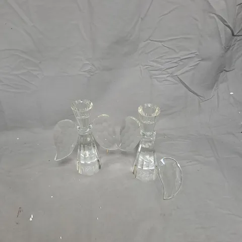 JM BY JULIEN MACDONALD SET OF 2 GLASS ANGELS