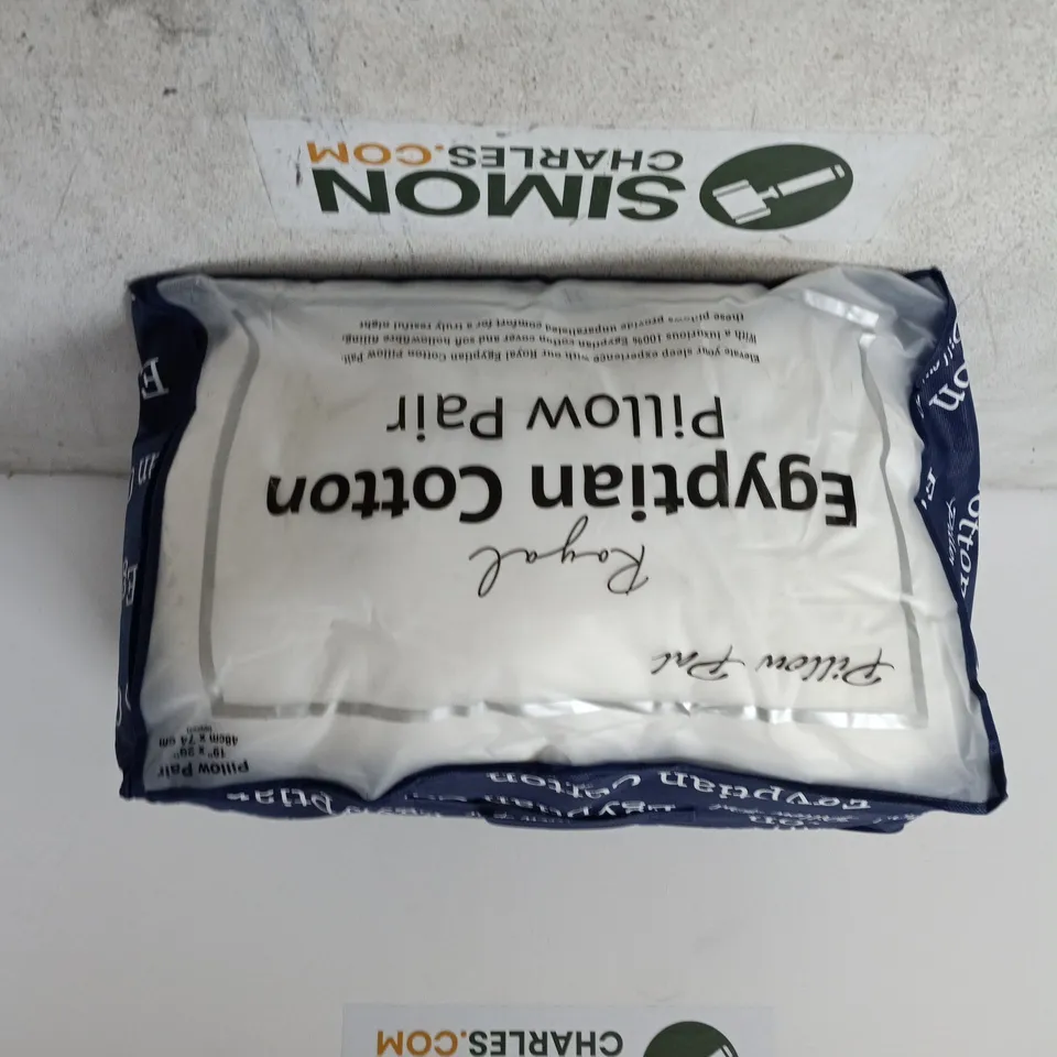 ROYAL EGYPTIAN COTTON PILLOW PAIR - 48CM X 74CM