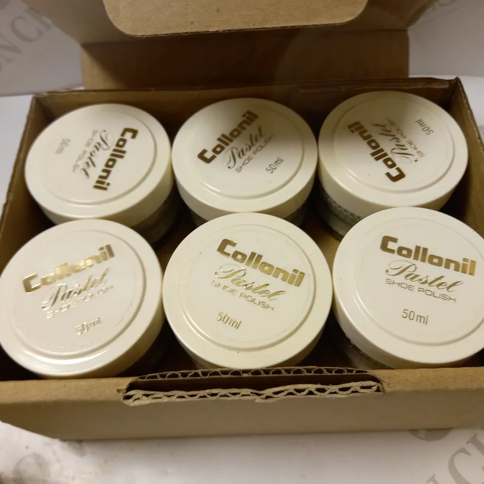 LOT OF APPROX 12 X 50ML COLLONIL PASTEL SHOE POLISH 