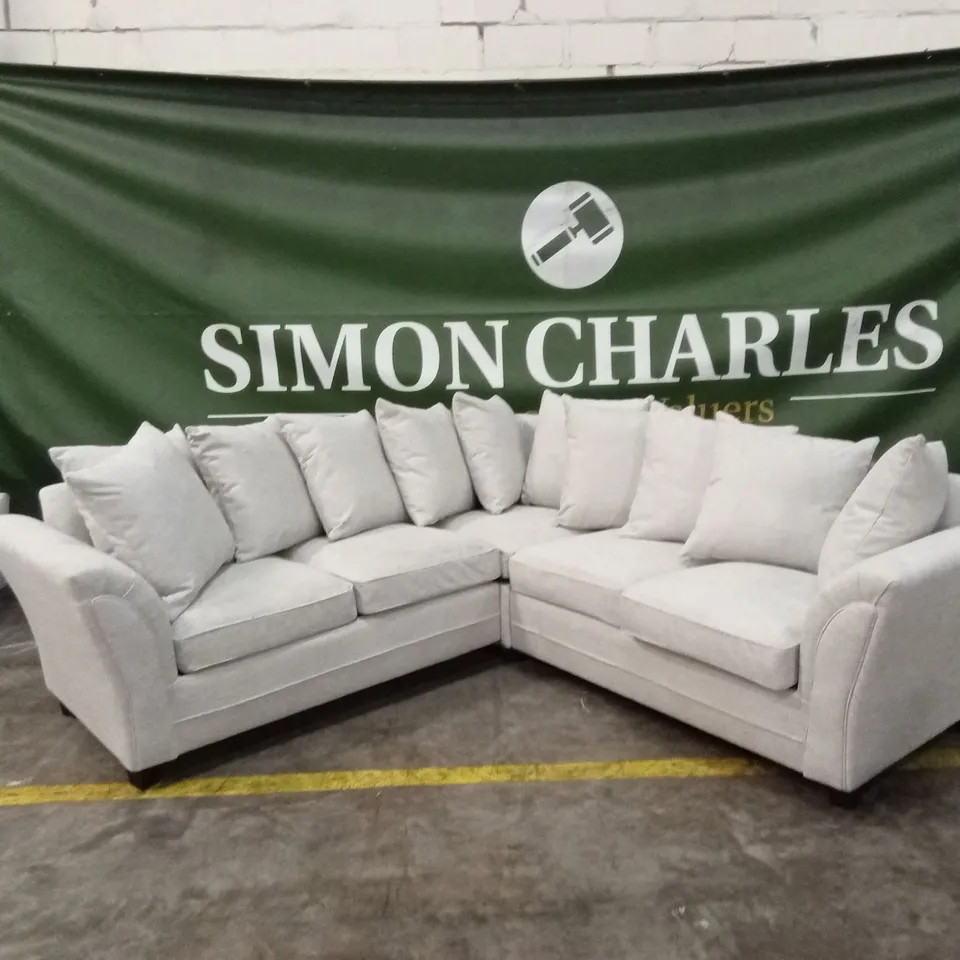 DURY CHUNKY WEAVE SCATTERBACK CORNER GROUP SOFA - NATURAL RRP £1349