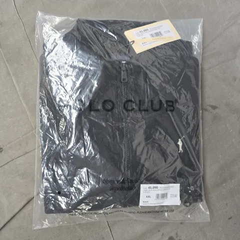 POLO CLUB WOMEN'S FRONT ZIPPER SWEATSHIRT IN BLACK SIZE XXL