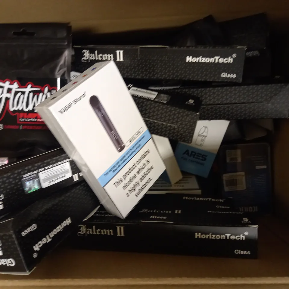 LOT OF 30 ASSORTED VAPING DEVICES & ACCESSORIES, TO INCLUDE VOOPOO, VAPOR STORM, ETC