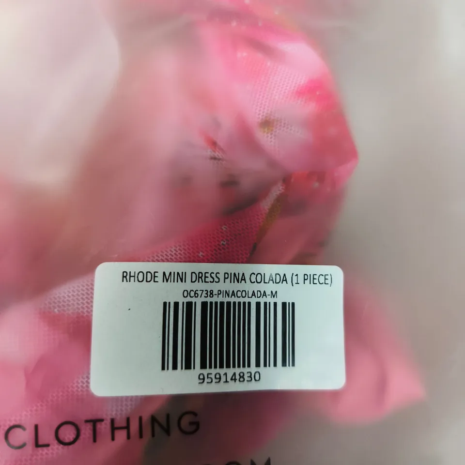 BAGGED OUTCAST RHODE MINI DRESS PINA COLADA – PINK, UK M