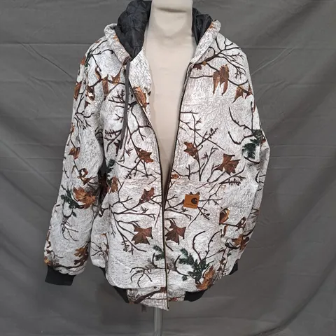 CARHARTT SNOW CAMO JACKET WITH HOOD - SIZE UNKNOWN