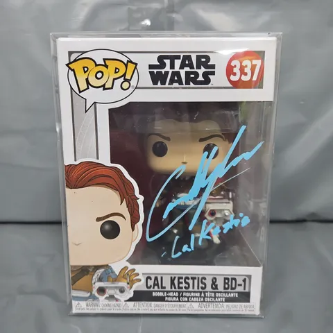 POP! STAR WARS - CAL KESTIS & BD-1 BOBBLE HEAD - 337 - BOX SIGNED
