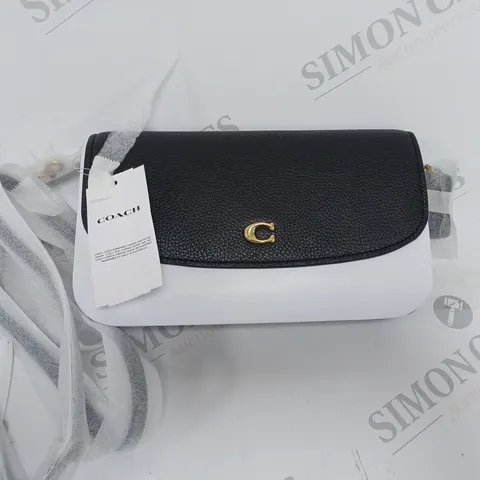 COACH LEATHER SMALL CORSS BODY BAG, BLACK