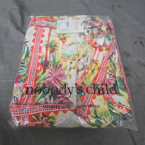 NOBODYS CHILD AMAZON SKIRT – TROPICAL MULTI-COLOUR PRINT, UK 10 (EU 38, USA 6)