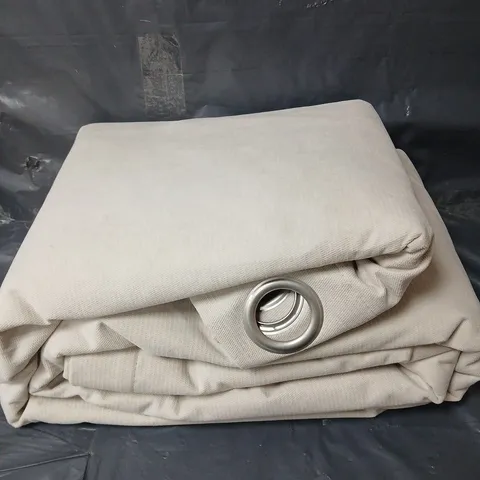 CATHERINE LANSFIELD THERMAL BLACKOUT ENHANCED INSULATION EYELET CURTAINS - BEIGE - 66" X 90"