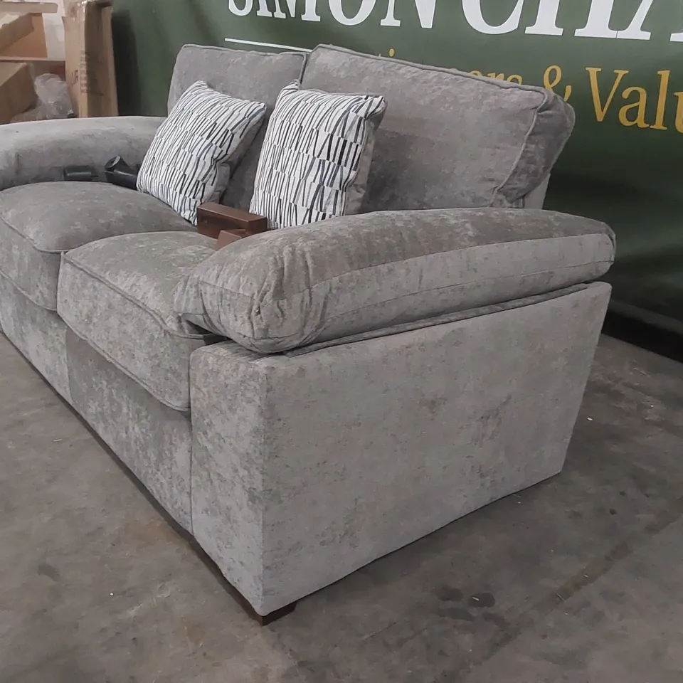 QUALITY DESIGNER WATERFORD 2 SEATER FABRIC UPHOLSTERED SOFA