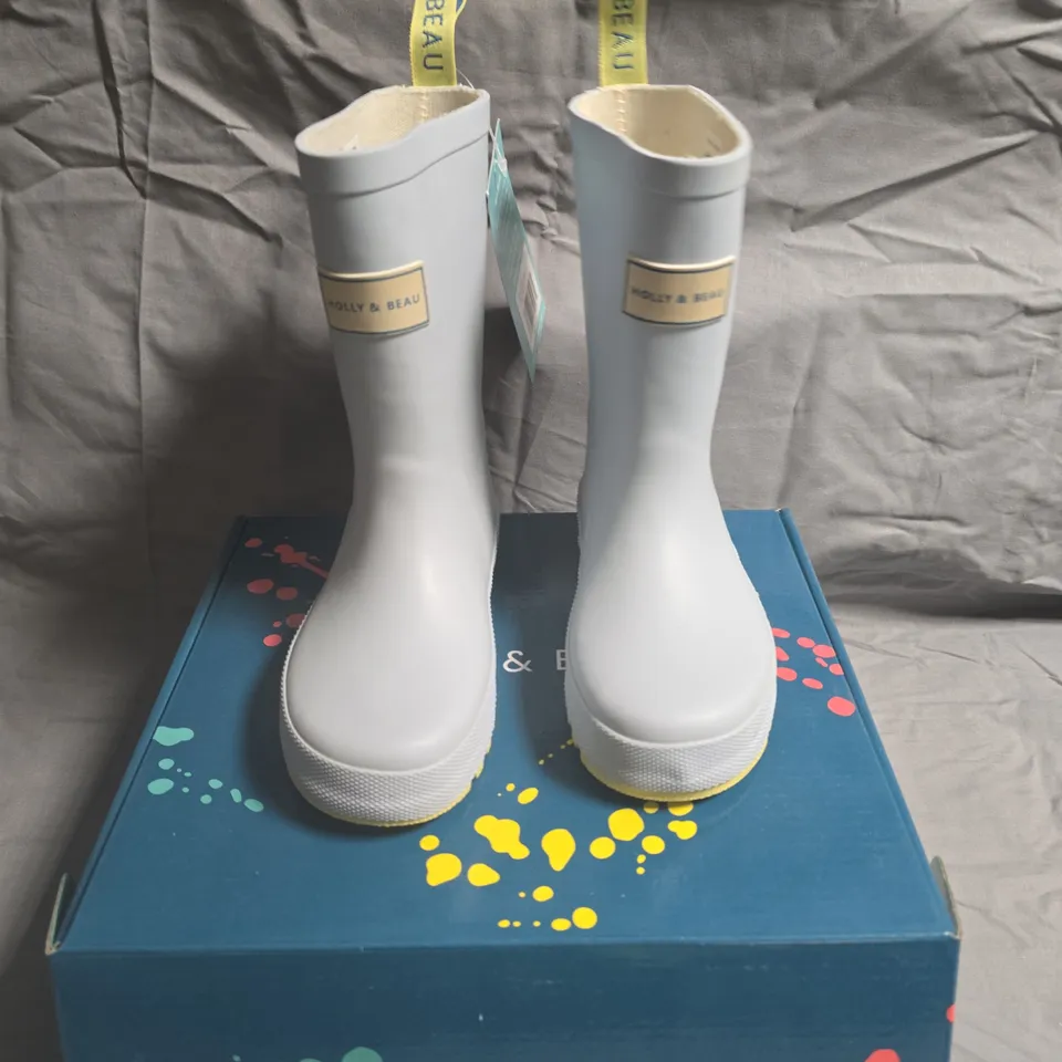 HOLLY & BEAU LIGHT BLUE RAIN BOOTS – RUBBER BOOTS UK KIDS 10