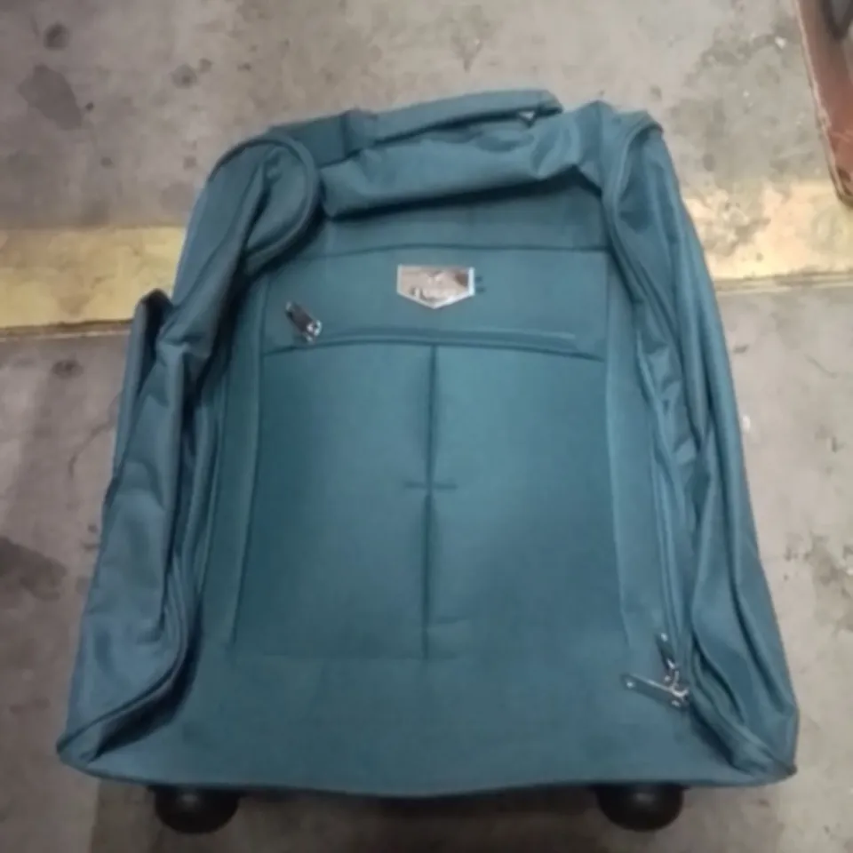 UNBOXED KEPLIN LUGG SMALL SIZE TRAVEL SUITCASE WITH WHEELS GREEN COLOUR 