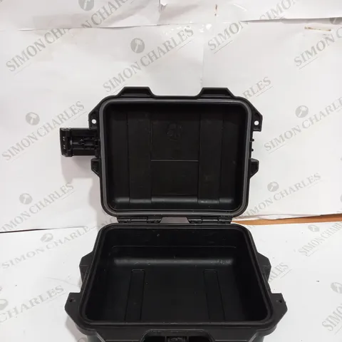 BLACK PLASTIC SAFTEY BOX WITH SIDE CLAMPS