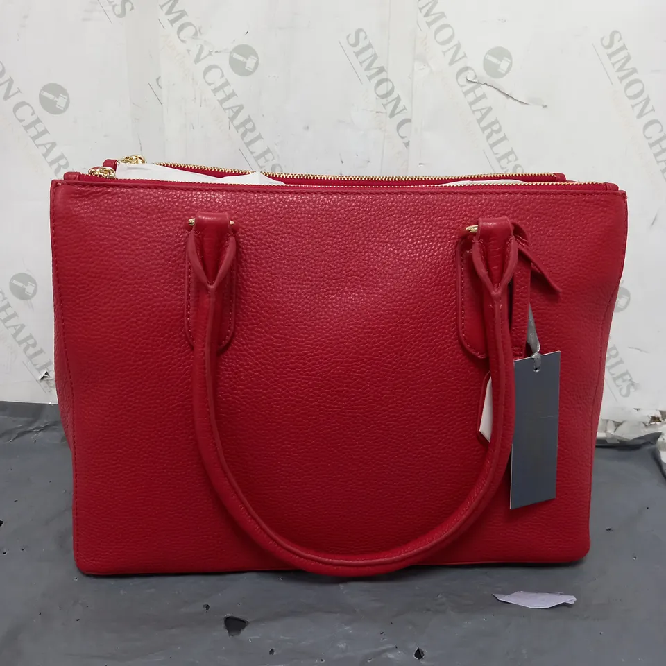 RUTH LANGSFORD RED HERO TOTE BAG 