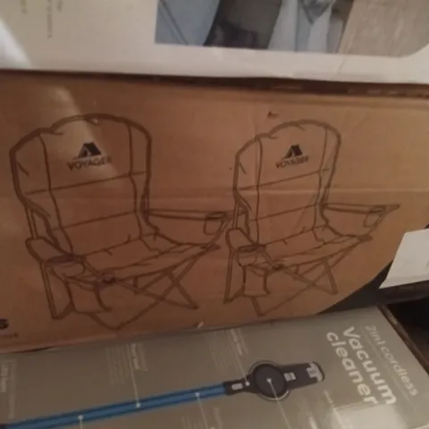 BOXED KEPLIN SET OF 2 PADDED CAMPING CHAIRS