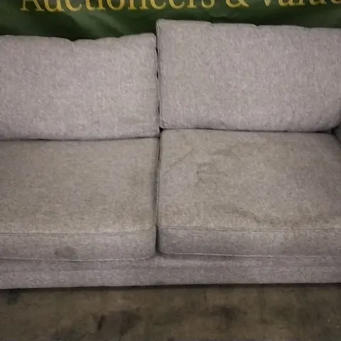 QUALITY LIGHT GREY FABRIC 3 SEATER SOFA