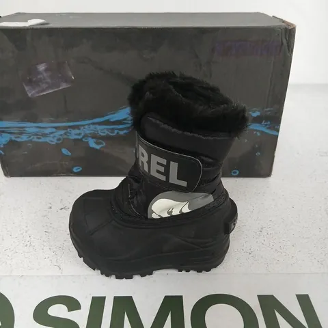 SOREL SNOW COMMANDER TODDLER SNOW BOOTS – BLACK
