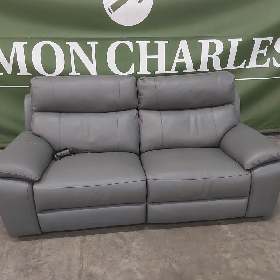 QUALITY DESIGNER ITALIAN MADE PATRIZIO 3 SEATER ELECTRIC RECLINER LEATHER SOFA 