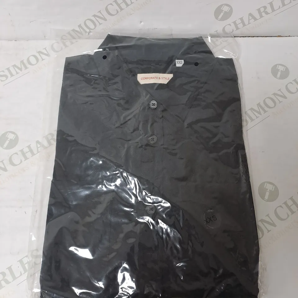 SEALED SET OF 9 BRAND NEW CORPORATIVE STYLE BLACK WOMENS SHIRT - XXS