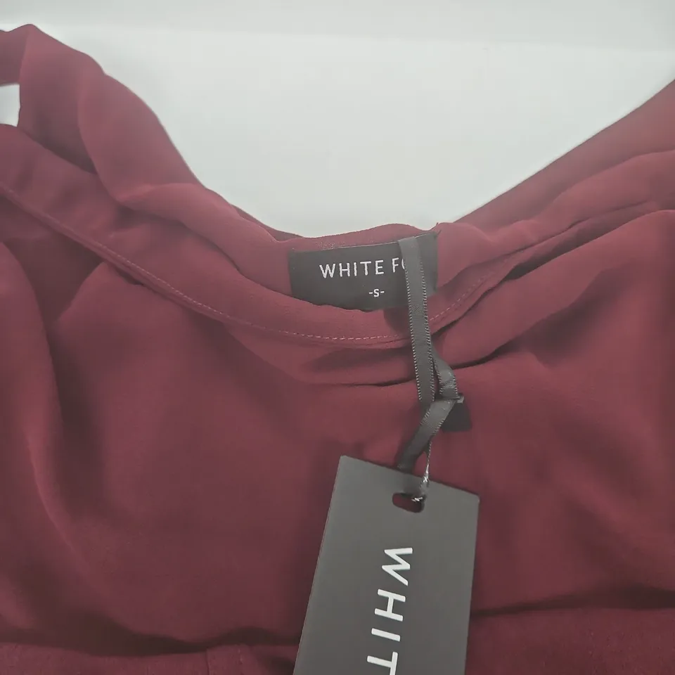 WHITE FOX BURGUNDY MAXI DRESS (SIZE S) - UNAVAILABLE ENERGY MAXI DRESS
