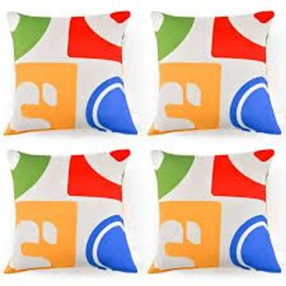 BOXED COSTWAY COLOURFUL VELVET COVERED DECORATIVE THROW PILLOW 4 PACK