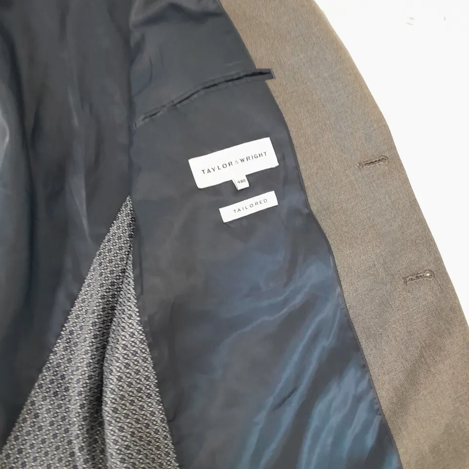 TAYLOR & WRIGHT GREY TAILORED JACKET - 48R