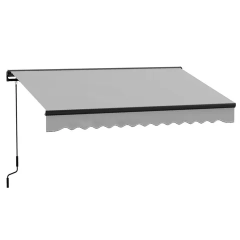 BOXED OUTSUNNY ELECTRIC AWNING WITH ALUMINIUM FRAME AND REMOTE CONTROL, 3 X 2M, LIGHT GREY (1 BOX)