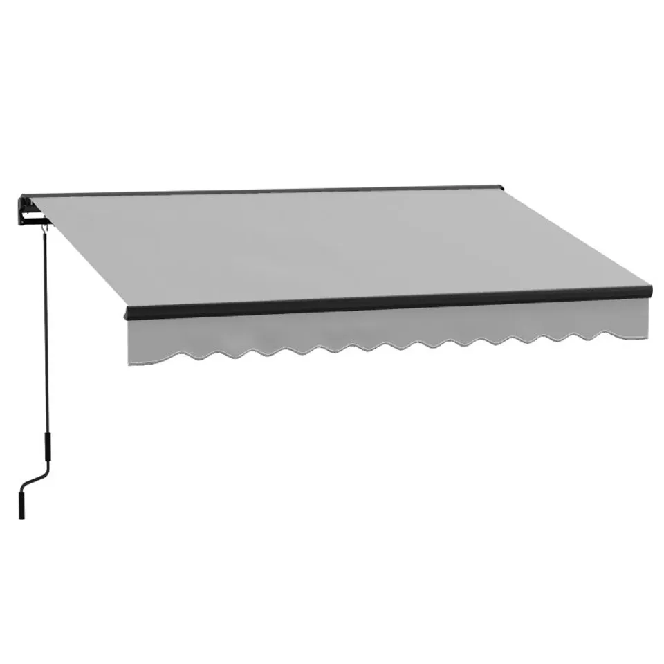 BOXED OUTSUNNY ELECTRIC AWNING WITH ALUMINIUM FRAME AND REMOTE CONTROL, 3 X 2M, LIGHT GREY (1 BOX)