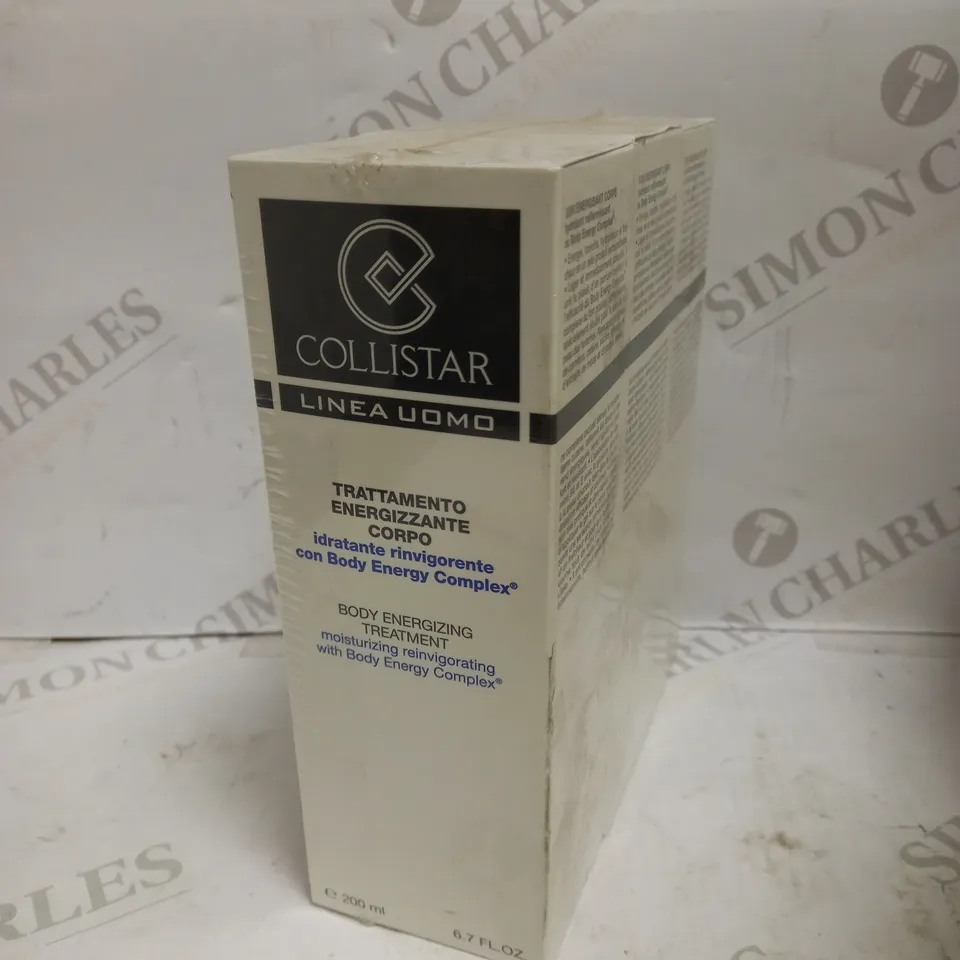 LOT OF 3 X 200ML COLLISTAR UOMO ENERGIZING BODY TREATMENT