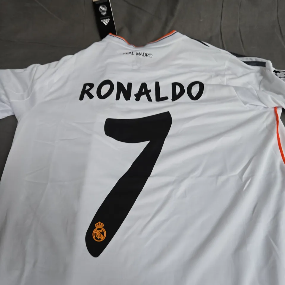 REAL MADRID FC CHAMPONS LEAGUE FINAL SHIRT 2014 WITH RONALDO 7 SIZE 