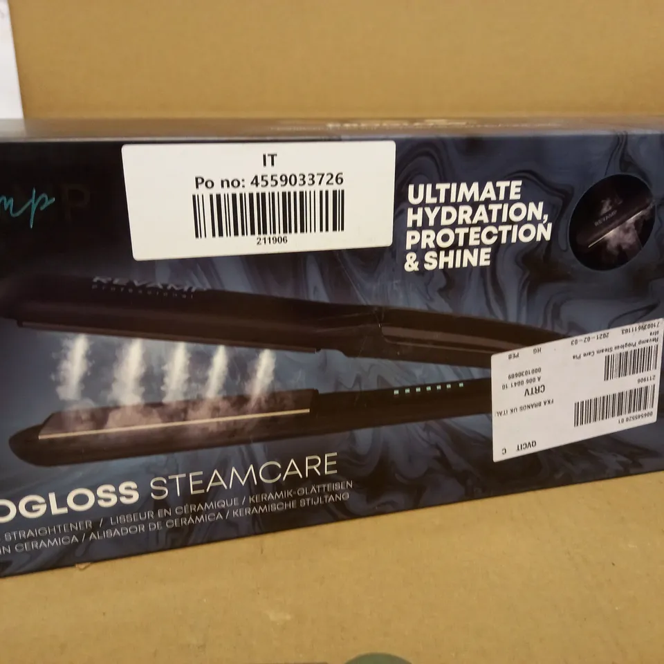 BOXED REVAMP PROGLOSS STEAMCARE CERAMIC STRAIGHTENER ST-1600-EU