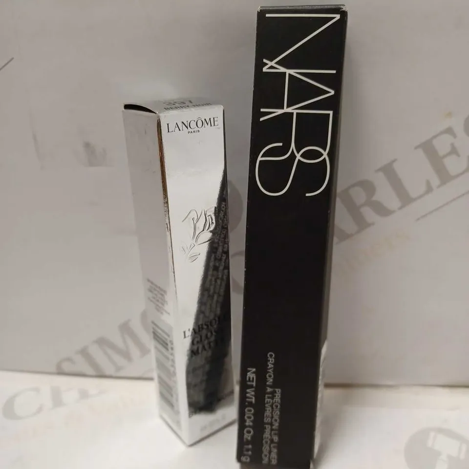LOT OF 2 MAKEUP PRODUCTS TO INCLUDE NARS PRECISION LIP LINER - MARIACHI & L'ABSOLU GLOSS MATTE - 397 BERRY NOIR 