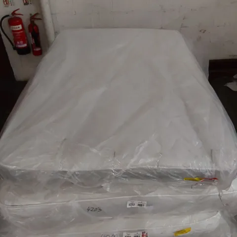 QUALITY BAGGED HYBRID MEMORY NATURAL OPEN COIL 4' SMALL DOUBLE MATTRESS