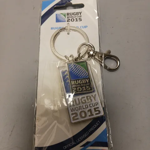 APPROXIMATELY 70 RUGBY WORLD CUP VINTAGE COLLECTIBLE KEYRINGS