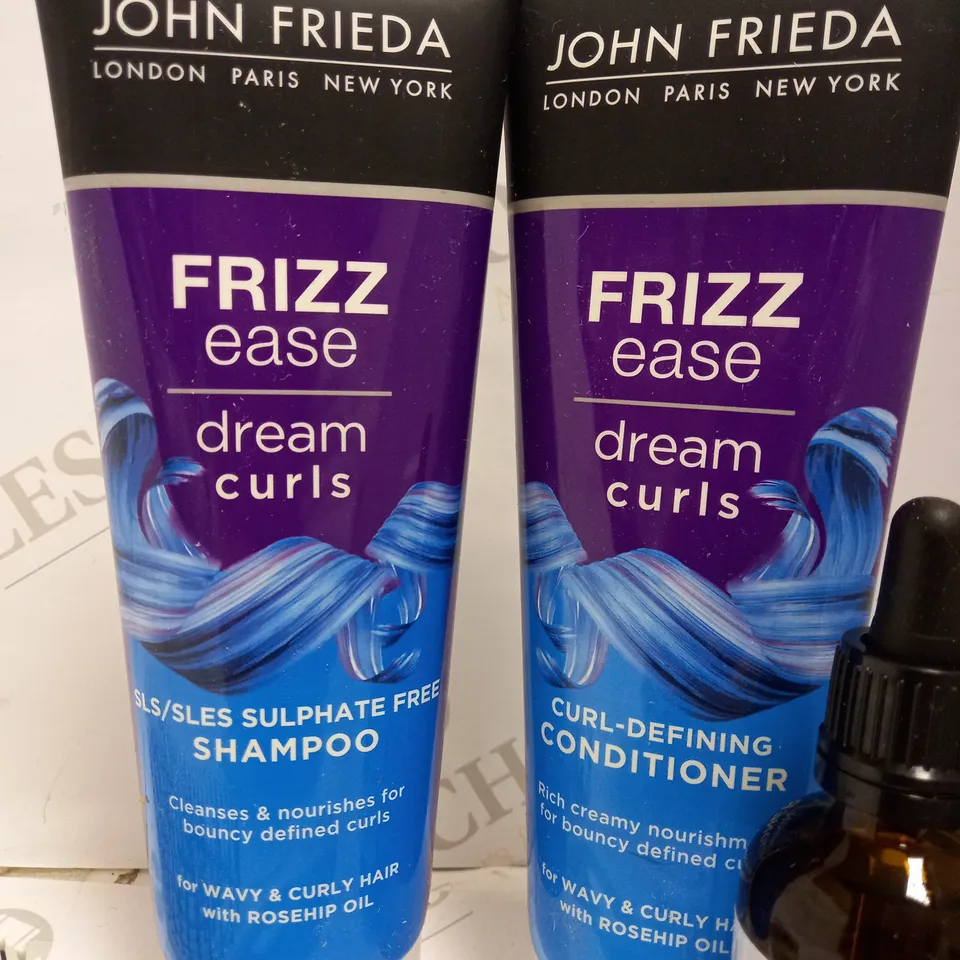 LOT OF APPROX 4 TO INCLUDE JOHN FRIEDA SHAMPOO , JOHN FRIEDA CONDITIONER , ETC