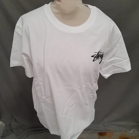 STUSSY PRINTED TSHIRT IN WHITE SIZE M